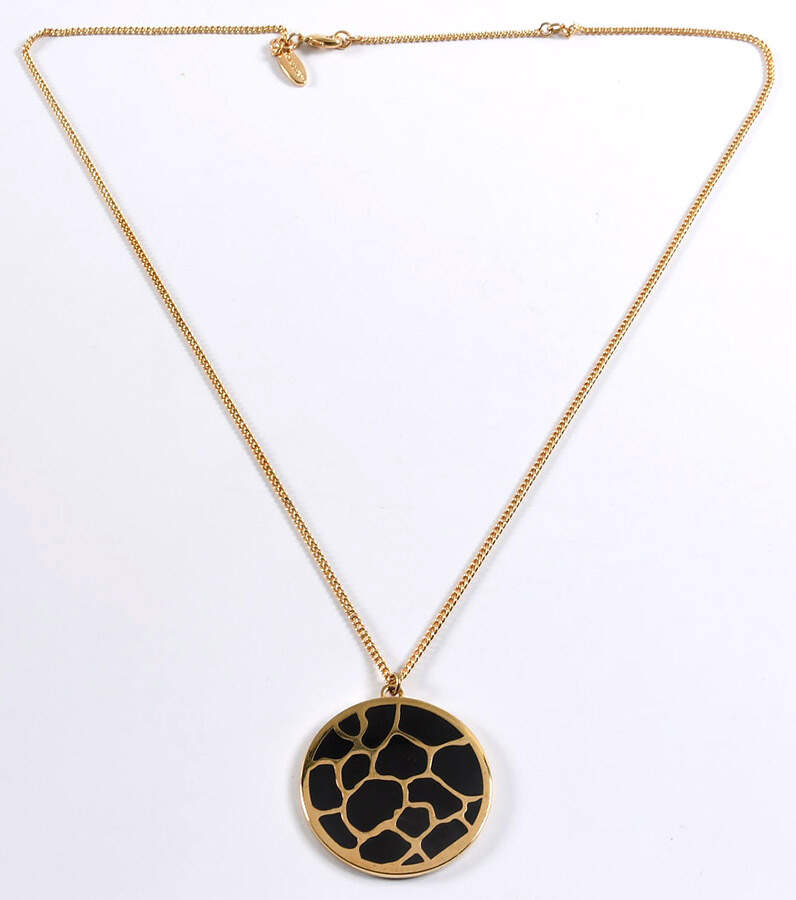 Halcyon Days Jewelry Necklace & Pendant-Black/Gold Giraffe - No Box 42 by Halcyon Days-1