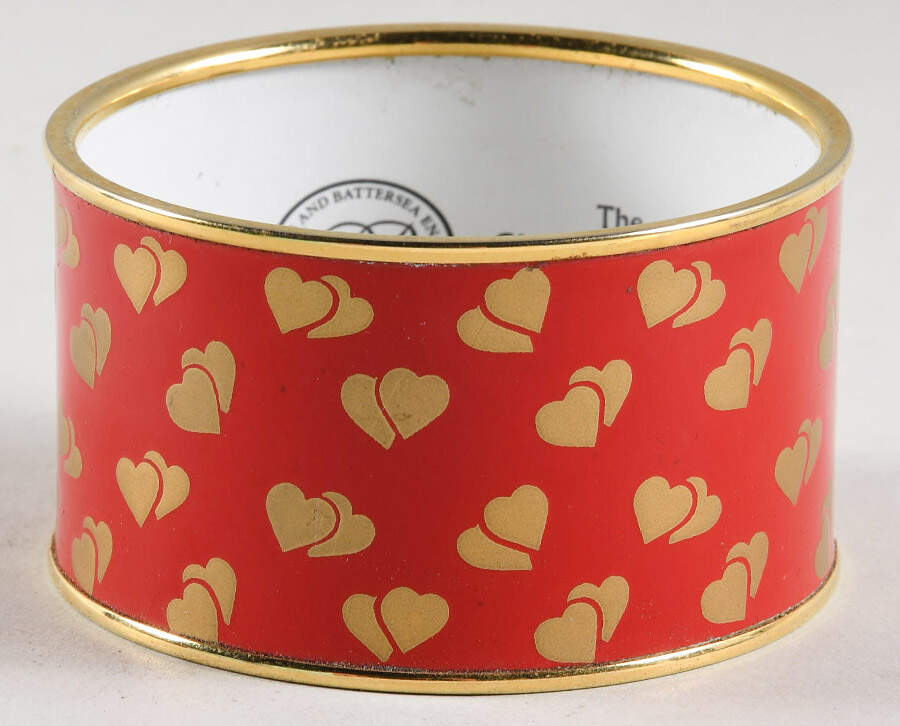 Halcyon Days Jewelry 4cm Red Heart Enamel Bangle-Gigi - No Box by Halcyon Days-1