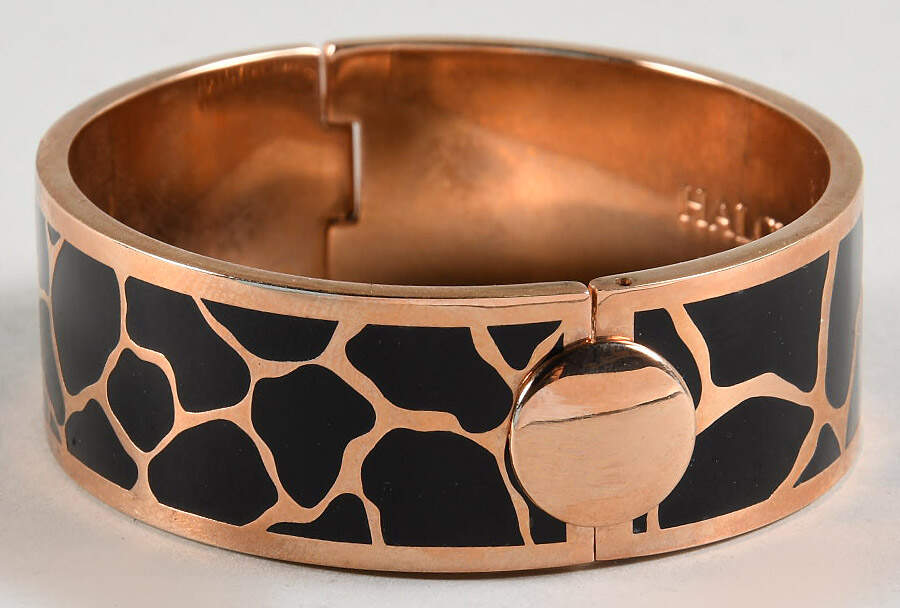 Halcyon Days Jewelry 2cm Hinged Giraffe Palladium Bangle-Smal - No Box by Halcyon Days-1