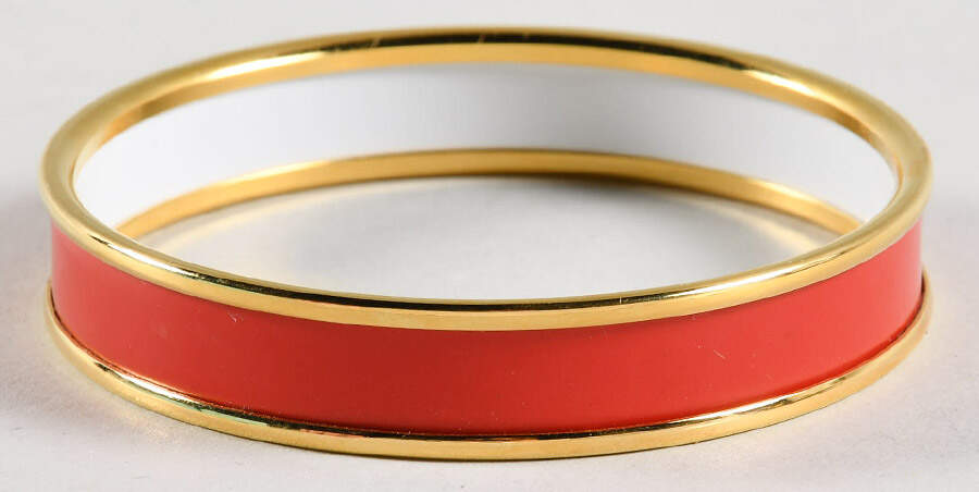 Halcyon Days Jewelry 1cm Red  Enamel Bangle-Small - Boxed by Halcyon Days-1