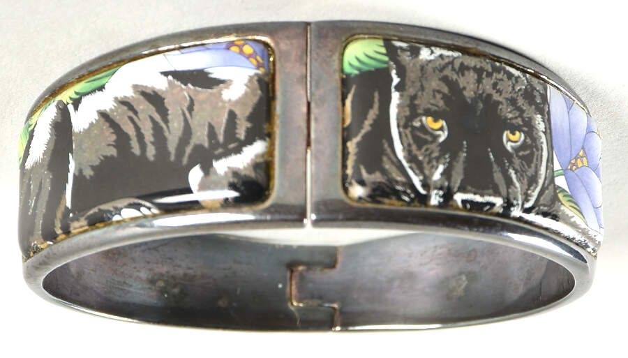 Halcyon Days Jewelry B&B Hinged Panther Braclet - Boxed by Halcyon Days-1