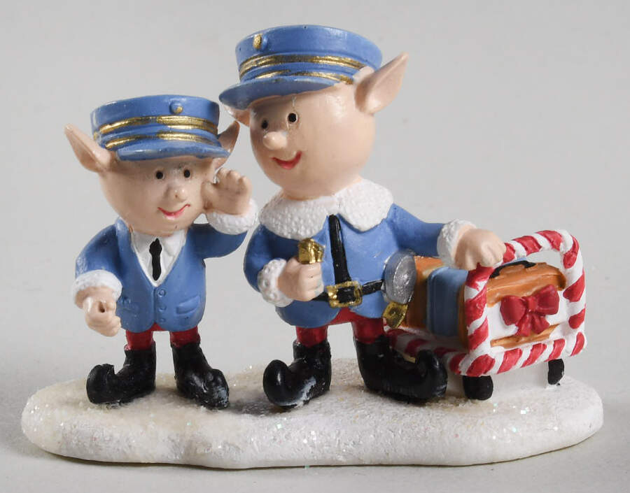 Rudolph's Christmas Town Accessories Town Train Station Conductor - No Box by Hawthorne Village-1