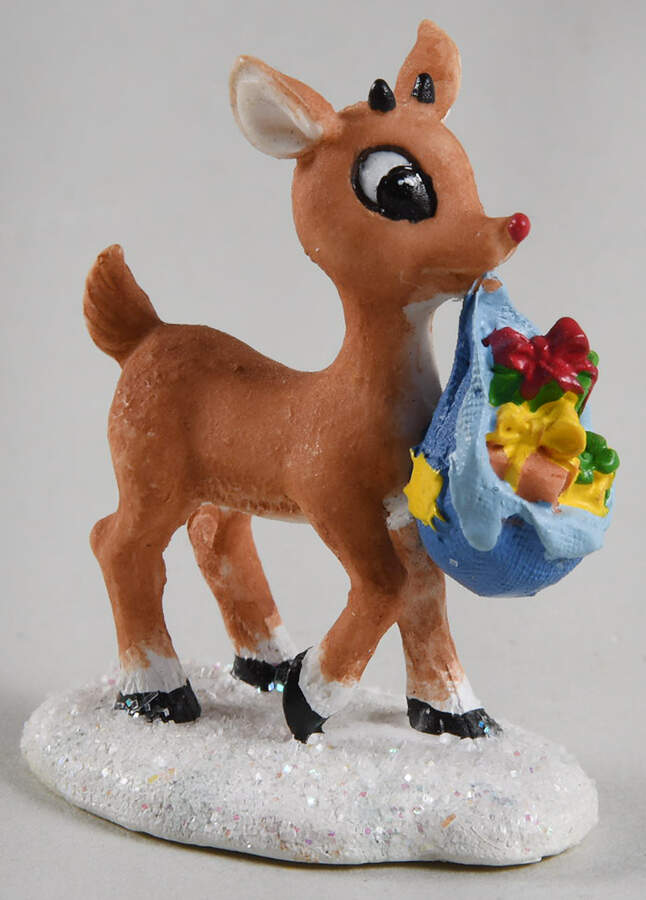 Rudolph's Christmas Town Accessories Reindeer Toy Carrier - No Box by Hawthorne Village-1