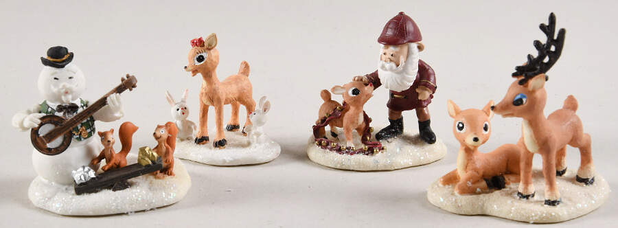 Rudolph's Christmas Town Accessories Young Rudolph With Family & Friends Set - No Box by Hawthorne Village-1