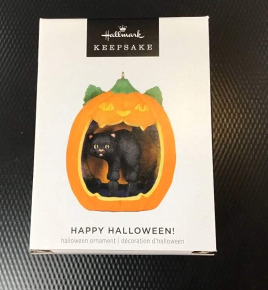 Happy Halloween 2023 #11 Black Cat With Spell - Boxed by Hallmark Gold Crown-1