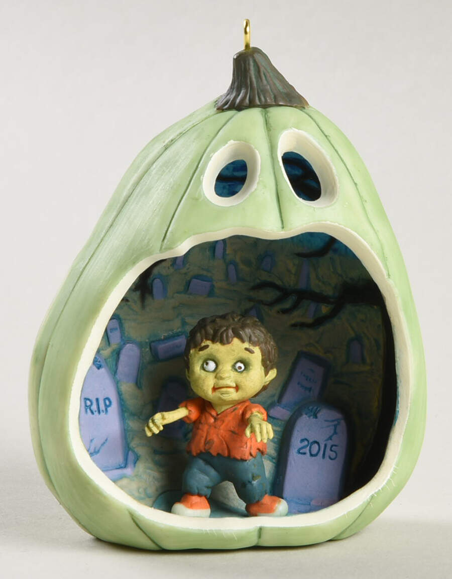 Happy Halloween 2015 #3 Zombie - Boxed by Hallmark Gold Crown-1
