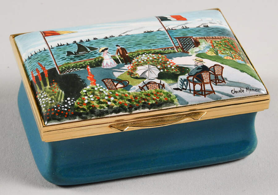 Claude Monet Box La Terrasse A Sainte-Adrese - With Box by Halcyon Days-1