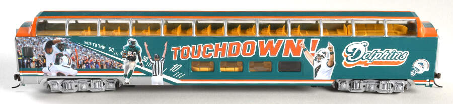 Miami Dolphins Train Touchdown Car Only - No Box by Hawthorne Village-1