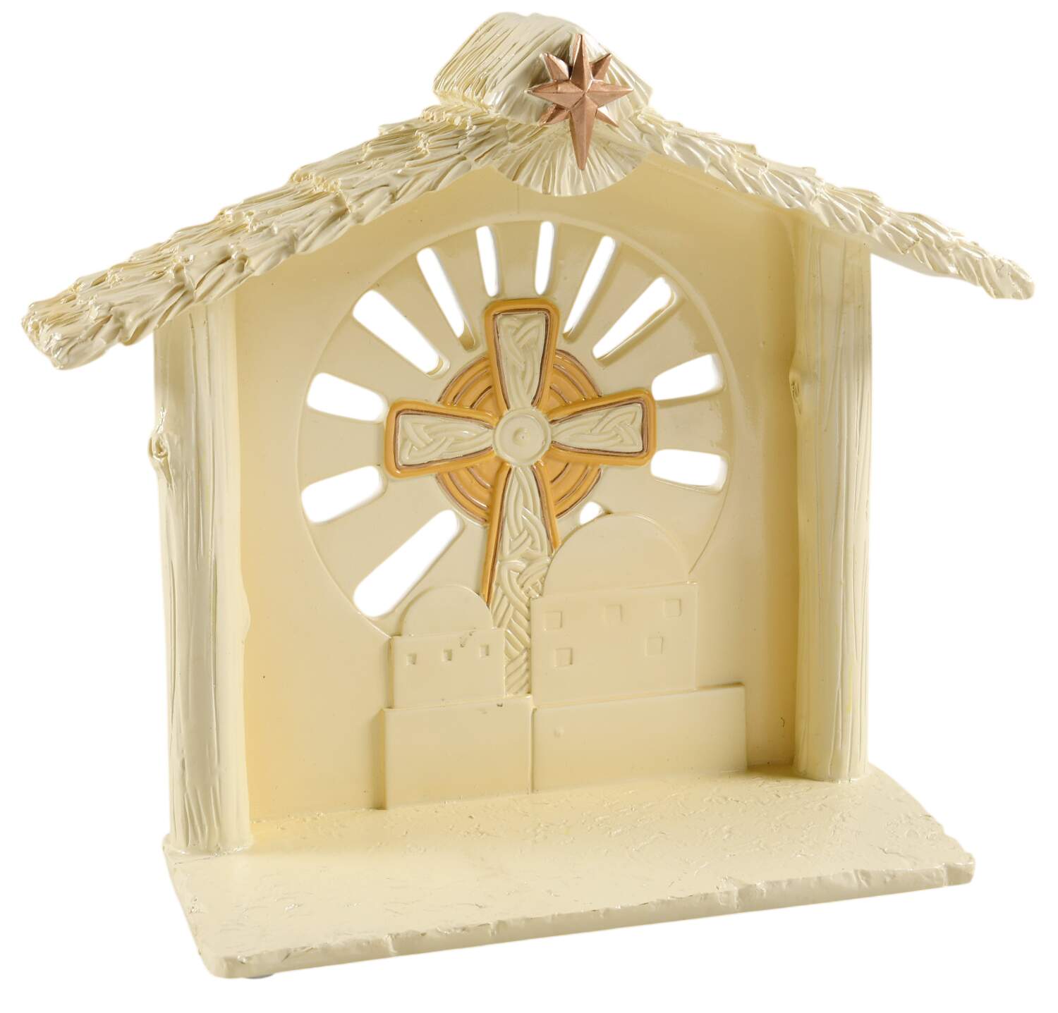 Emerald Elegance Nativity Holly Family Creche - No Box by Hawthorne Village-1