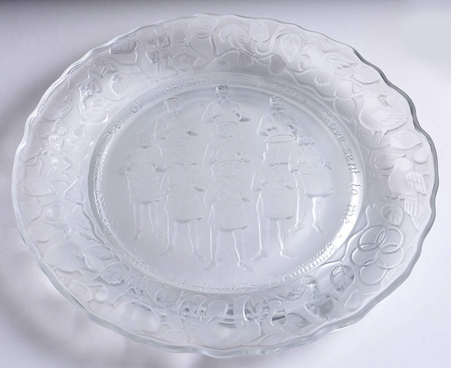 Twelve Days of Christmas-Crystal 9 Drummers Drumming - Boxed by Imperial Glass-Ohio-1