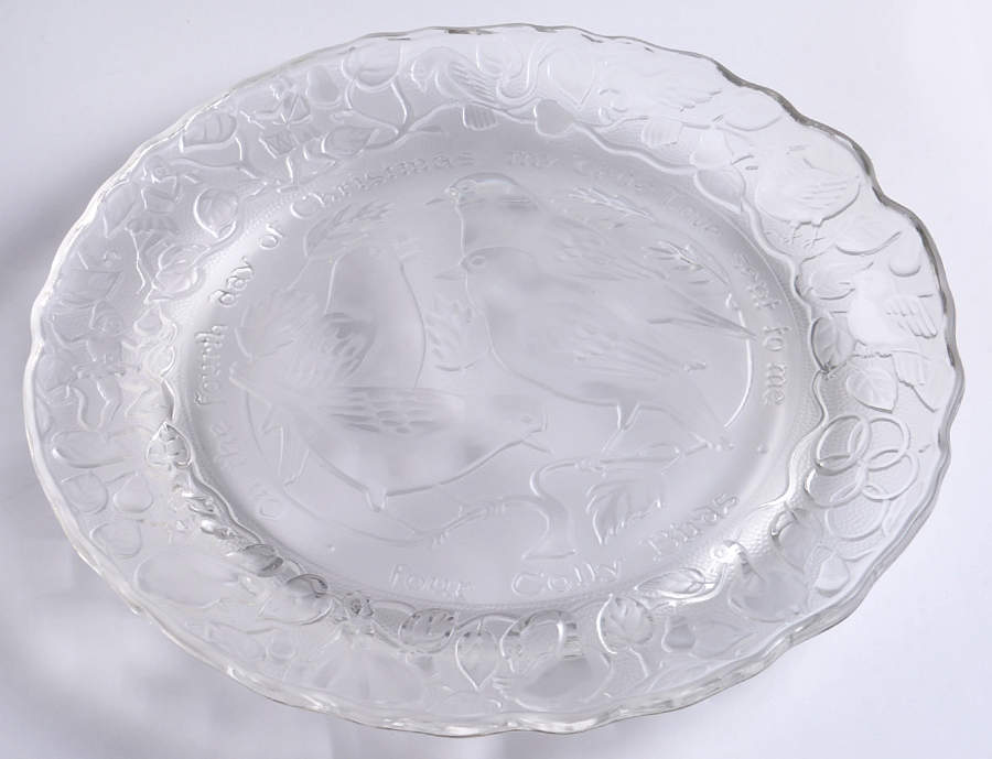Twelve Days of Christmas-Crystal 4 Colly Birds - Boxed by Imperial Glass-Ohio-1