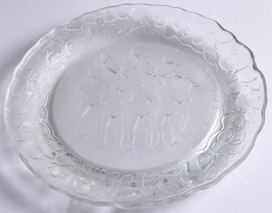 Twelve Days of Christmas-Crystal 10 Pipers Piping - Boxed by Imperial Glass-Ohio-1
