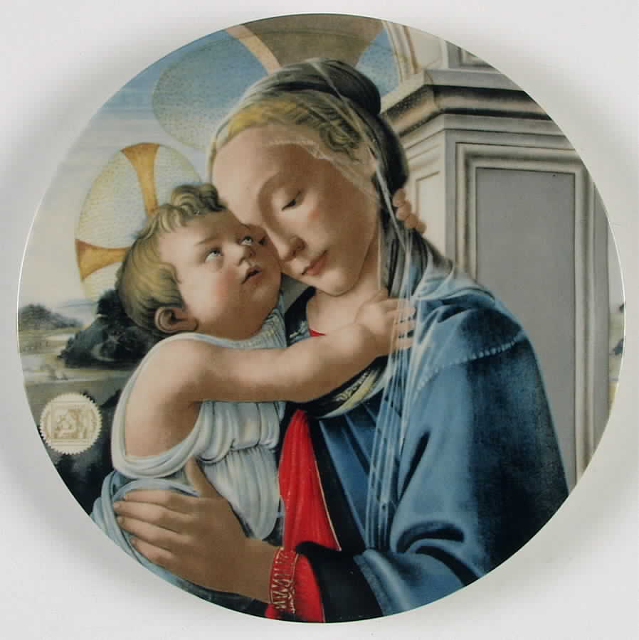 Annual Christmas Stamp Art Botticelli's Madonna And Child - No Box by International Museum-1