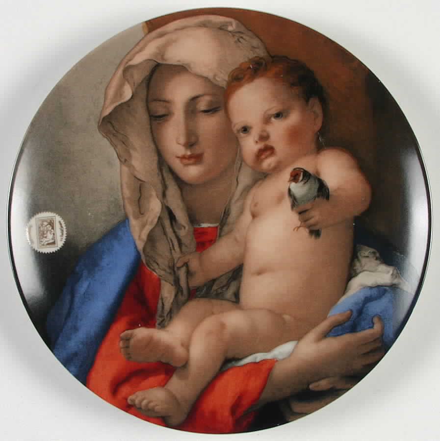 Annual Christmas Stamp Art Tipolo's Madonna Of The Goldfinch - No Box by International Museum-1