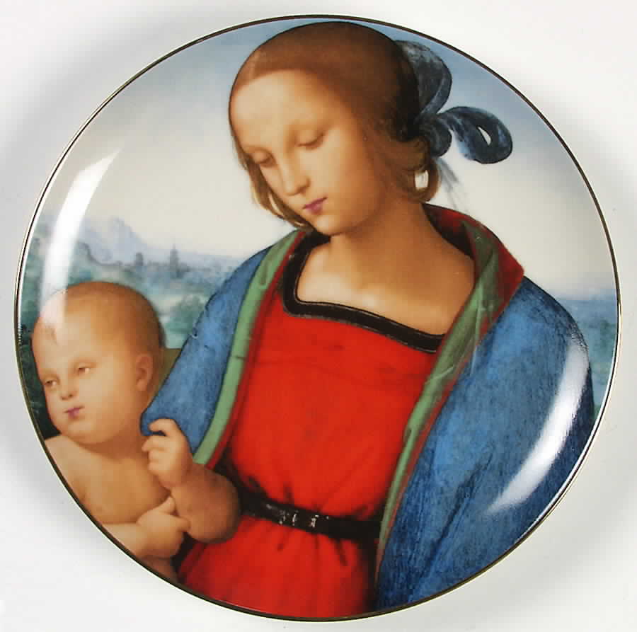 Annual Christmas Stamp Art Perugino's Madonna  And Child - No Box by International Museum-1