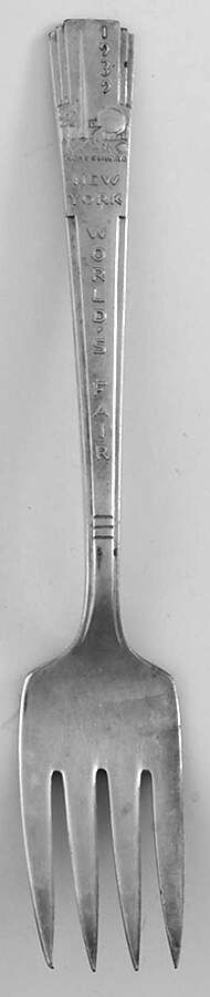 Worlds Fair Collectible Spoon 1939 New York World's Fair-Salad Fork - No Box by International Silver-1