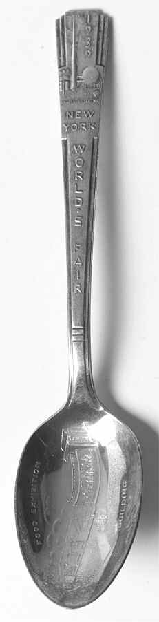 Worlds Fair Collectible Spoon 1939 Food Exhibition Building - No Box by International Silver-1