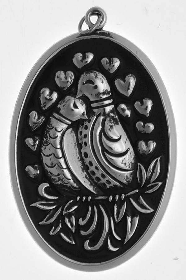 Twelve Days Of Christmas Disc Two Turtle Doves - No Box by International Silver-1
