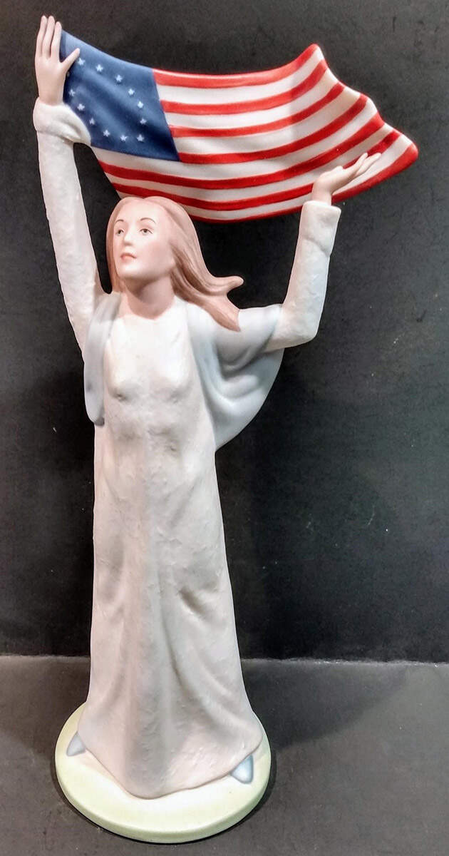 Ispanky Figurines Lady Liberty-Lady Standing With Us Flag - No Box by Ispanky-1