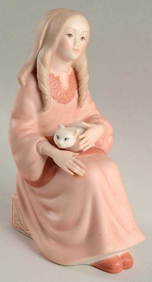 Ispanky Figurines Young Girl Holding Cat - No Box by Ispanky-1