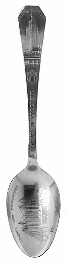 Worlds Fair Collectible Spoon 1933 Travel And Transport Building - No Box by International Silver-1