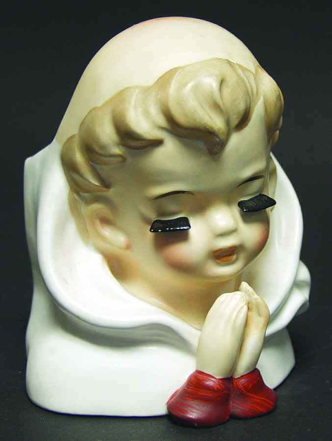 Inarco Head Vases Boy Child Praying - No Box by Inarco (Japan)-1