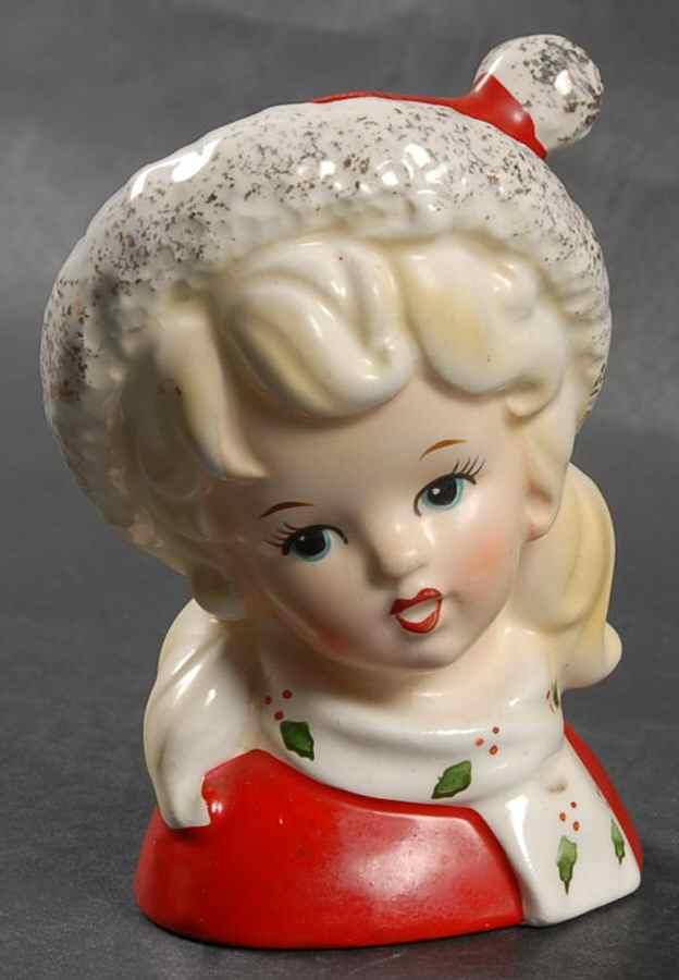 Inarco Head Vases Santa Hat - No Box by Inarco (Japan)-1