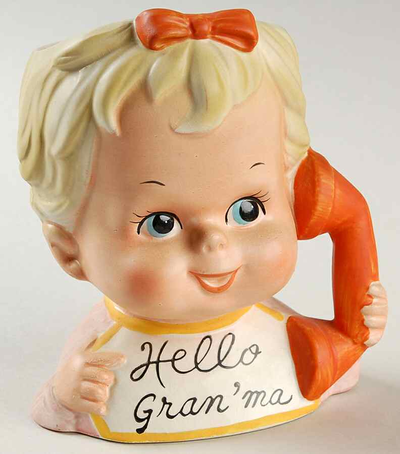 Inarco Head Vases Baby Hello Gran'Ma Phone - No Box by Inarco (Japan)-1