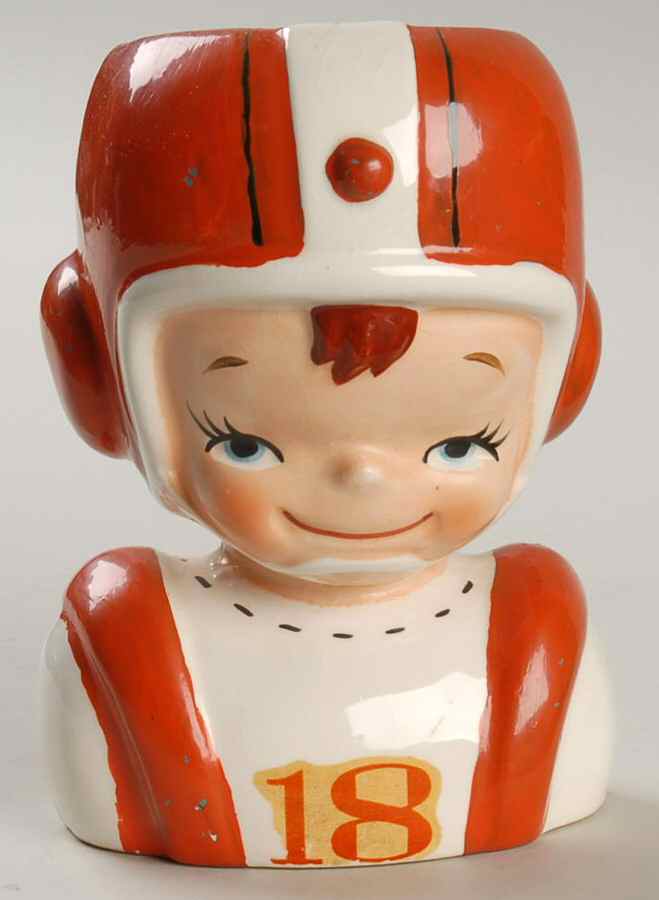 Inarco Head Vases Football Boy - No Box by Inarco (Japan)-1