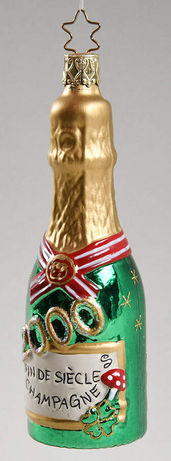 Inge Glas Christmas Ornaments Champagne Bottle (2000) - No Box by Inge Glas-1