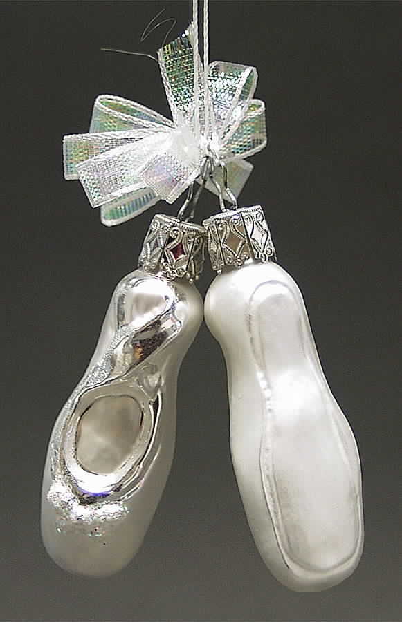 Inge Glas Christmas Ornaments Simply Silver Slippers - No Box by Inge Glas-1