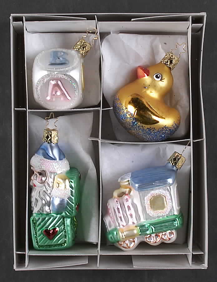 Inge Glas Christmas Ornaments 2003 Baby Boy Set - No Box by Inge Glas-1