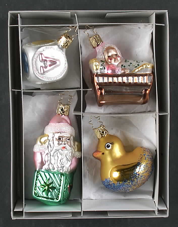 Inge Glas Christmas Ornaments 2003 Baby Girl Set - No Box by Inge Glas-1