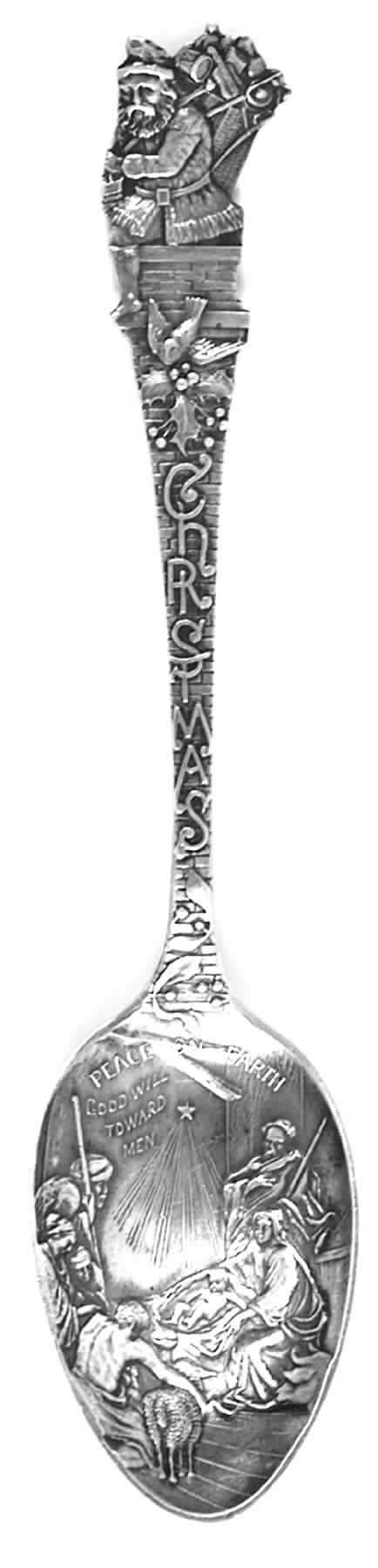 International Silver Souvenir Spoon Christmas With Santa On Handle - No Box by International Silver-1
