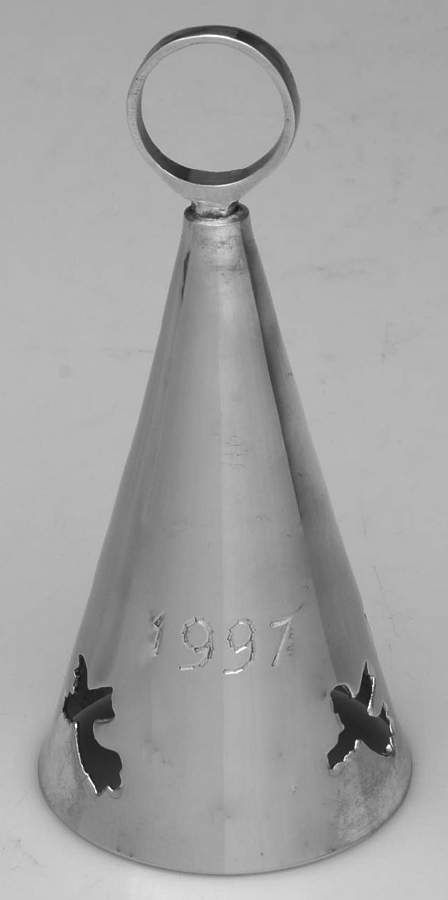 Annual Silverplate Bell Angel Pierced Cone - No Box by International Silver-1