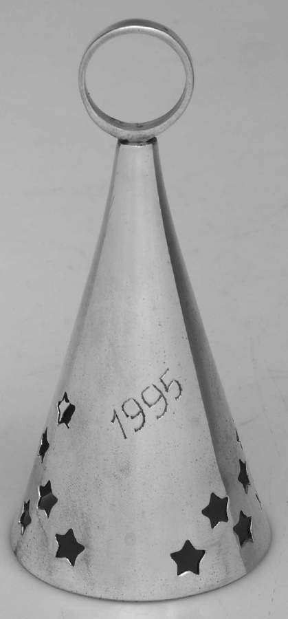 Annual Silverplate Bell Star Pierced Cone - No Box by International Silver-1