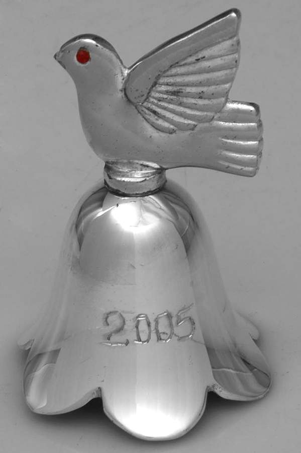 Annual Silverplate Bell Dove - Boxed by International Silver-1