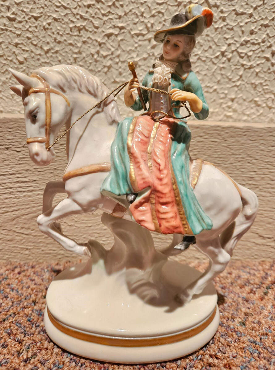 Irish Dresden Lace Figurines Lady Harrington - Boxed by Muller & Co-1