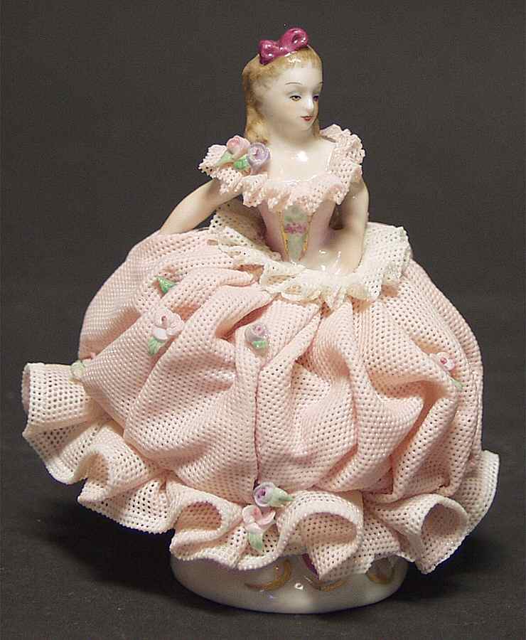 Irish Dresden Lace Figurines Diane - Boxed by Muller & Co-1