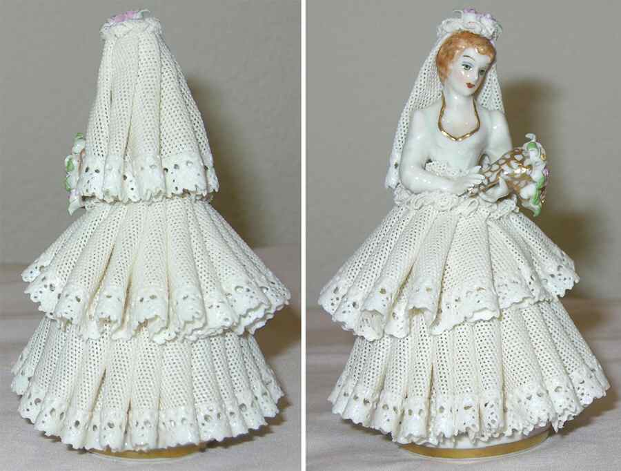 Irish Dresden Lace Wedding Bride - With Box by Muller & Co-1