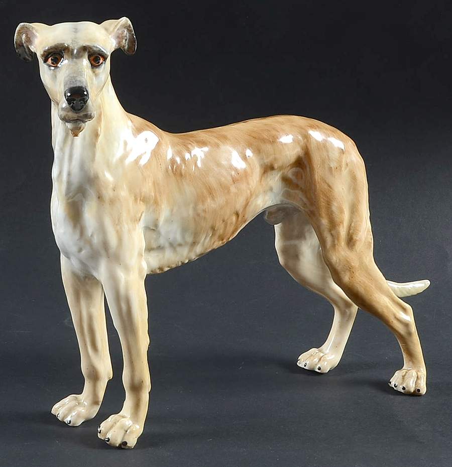 Irish Dresden Dogs The Irish Wolfhound - With Box by Muller & Co-1