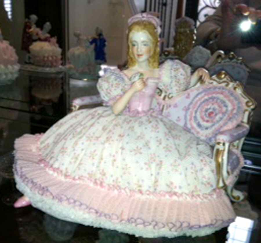 Irish Dresden Lace Figurines Princess - Boxed by Muller & Co-1