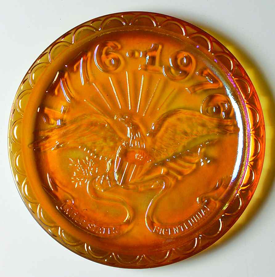 American Bicentennial American Eagle-Gold Carnival Glass - No Box by Indiana Glass-1