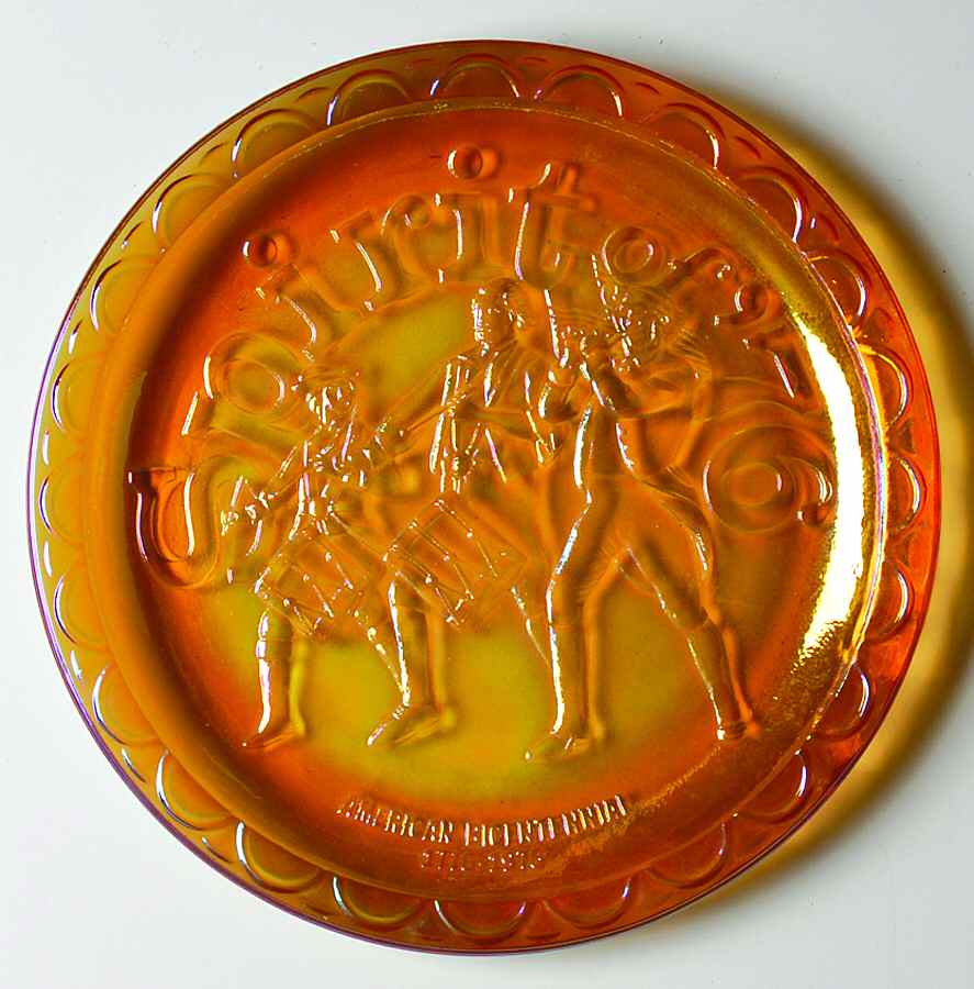 American Bicentennial Spirit Of '76-Gold Carnival Glass - No Box by Indiana Glass-1
