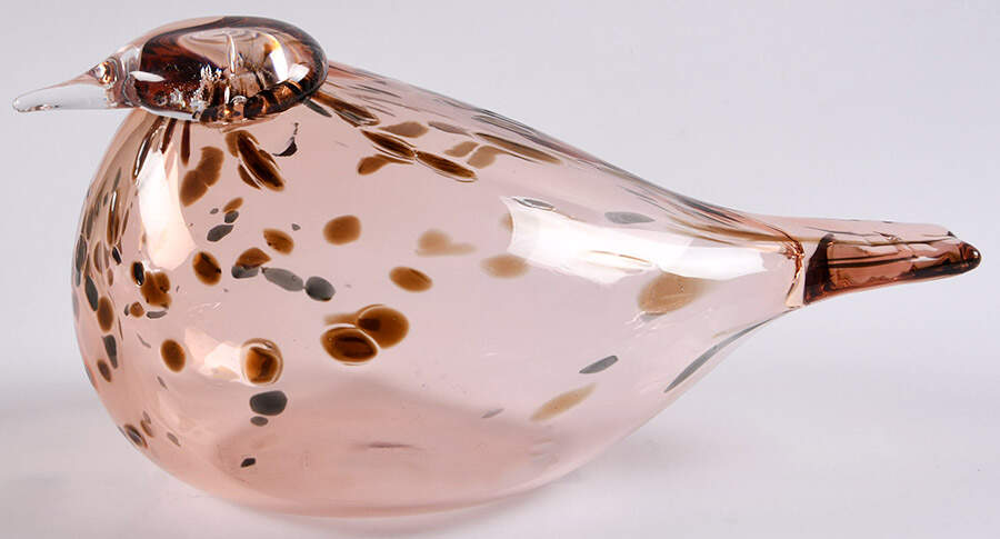 Oiva Toikka Birds Mother Salmon Pink - Boxed by Iittala-1