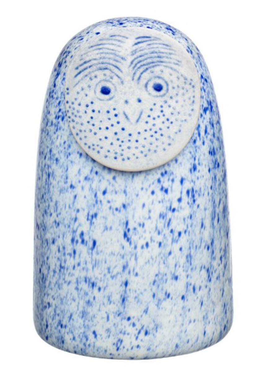 Oiva Toikka Birds Rospuutto Owl- Blue - Boxed by Iittala-1