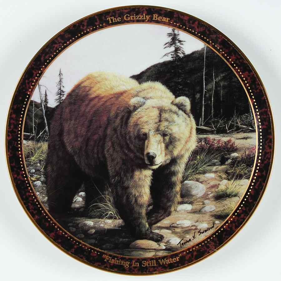 Rocky Mountain Wildlife Grizzly Bear-Fishing In Still Water - Boxed by Islandia-1