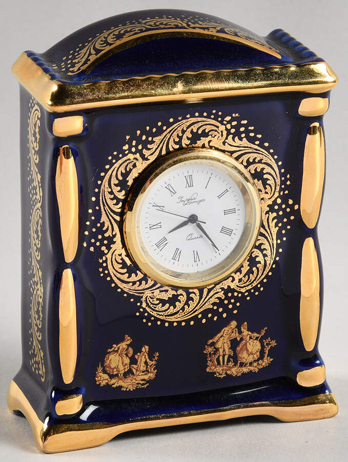 Imperial Limoges Giftware The Proposal - Clock Blue - No Box by Imperial Limoges-1