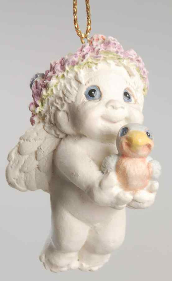 Dreamsicles Ornaments Cherub With Bird - With Box by Cast Art-1