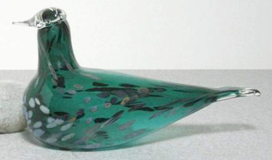 Oiva Toikka Annual Bird Green Pekkasiini  200 Anniversary - With Box by Iittala-1